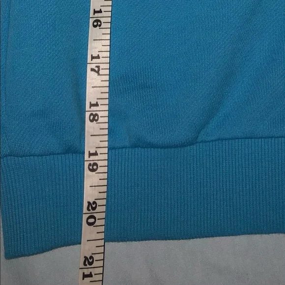 Adidas Blue and White Striped Pullover Hoodie - Picture 10 of 12